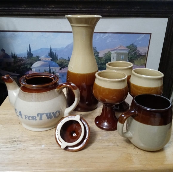 🏤🍇🍍🍷ARMBEE RARE 6 VINTAGE ITEMS WINE &TEA SET SAN FRANCISCO 🍵☕🍷🇺🇸 - Picture 2 of 16